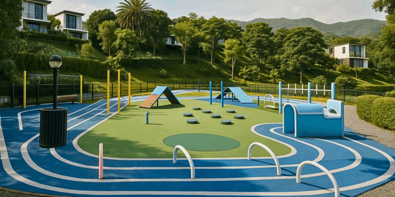 Dog park, familias caninas, pet friendly, Lotes en Tocaima, Lotes campestres, Lotes de lujo, Proyectos inmobiliarios sostenibles en destinos privilegiados como Tocaima y Anapoima, reconocidos por su clima, conectividad y valorización constante. Familias que se conectan con la naturaleza.