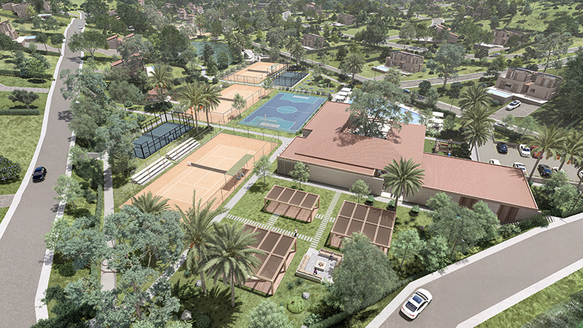 Club house canchas, cancha padel, cancha tenis, cancha multiple, club house ameninades de lujo Inversion inmobiliaria colombia