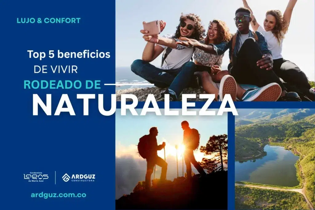Imagen promocional sobre los beneficios de la venta de lotes campestres cerca de Bogotá y el contacto con la naturaleza.