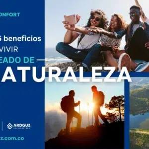 Imagen promocional sobre los beneficios de la venta de lotes campestres cerca de Bogotá y el contacto con la naturaleza.